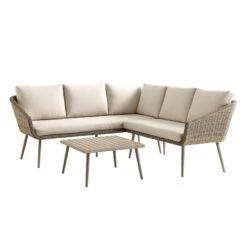 Cliveden Outdoor Aluminium Washed Wood Effect And Round Wicker Rattan Corner Sofa Set 15 Cliveden Outdoor Aluminium Washed Wood Effect And Round Wicker Rattan Corner Sofa Set -Daals OD SF 1070 NAT WB1