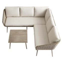 Cliveden Outdoor Aluminium Washed Wood Effect And Round Wicker Rattan Corner Sofa Set 18 Cliveden Outdoor Aluminium Washed Wood Effect And Round Wicker Rattan Corner Sofa Set -Daals OD SF 1070 NAT WB3