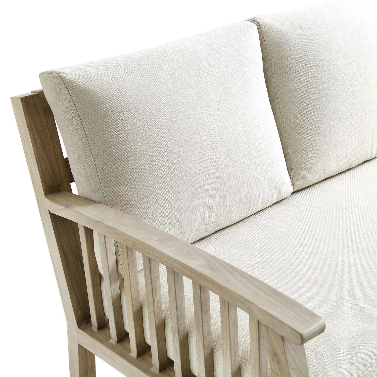 Earlswood Aluminium Washed Wood Effect Sofa Set With Coffee Table 9 Earlswood Aluminium Washed Wood Effect Sofa Set With Coffee Table - Image 9