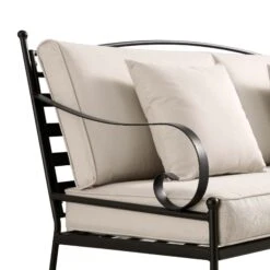 Haymes Indoor And Outdoor Metal Sofa Set With Coffee Table -Daals OD SF 1077 BEIGE detail1