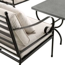 Haymes Indoor And Outdoor Metal Sofa Set With Coffee Table -Daals OD SF 1077 BEIGE detail4