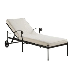 Haymes Metal Sun Lounger With Wheels -Daals OD SLG 161 BEIGE GIF