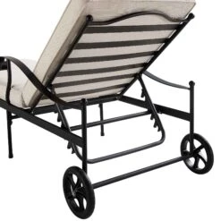 Haymes Metal Sun Lounger With Wheels -Daals OD SLG 161 BEIGE detail3