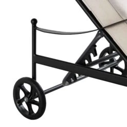 Haymes Metal Sun Lounger With Wheels -Daals OD SLG 161 BEIGE detail4