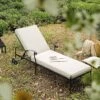 Haymes Metal Sun Lounger With Wheels