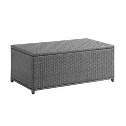 Granchester 120cm Rattan Storage Box, Grey -Daals OD TRUNK 8047 DARKGREY WB3