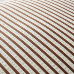 Iris Ticking Brown Stripe Seersucker Frill Cushion -Daals QC CUSH RUFSTRIPE BROWN50 detail3