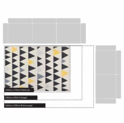 Hex Printed Rug 140 X 200 Cm -Daals RG M029 CHART 1