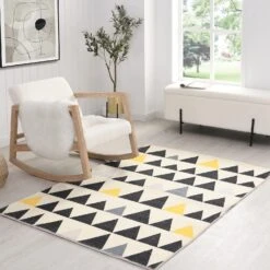Hex Printed Rug 160 X 230 Cm
