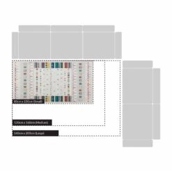 Cherokee Printed Rug 80 X 150 Cm -Daals RG M167 CHART 1