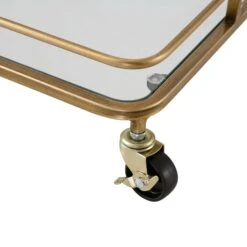 Clementine Antique Brass Effect Drink Trolley -Daals TRLY 250 BRASS detail1