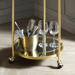 Berkeley Gold Effect Drink Trolley -Daals TRLY 357 GOLD scene2