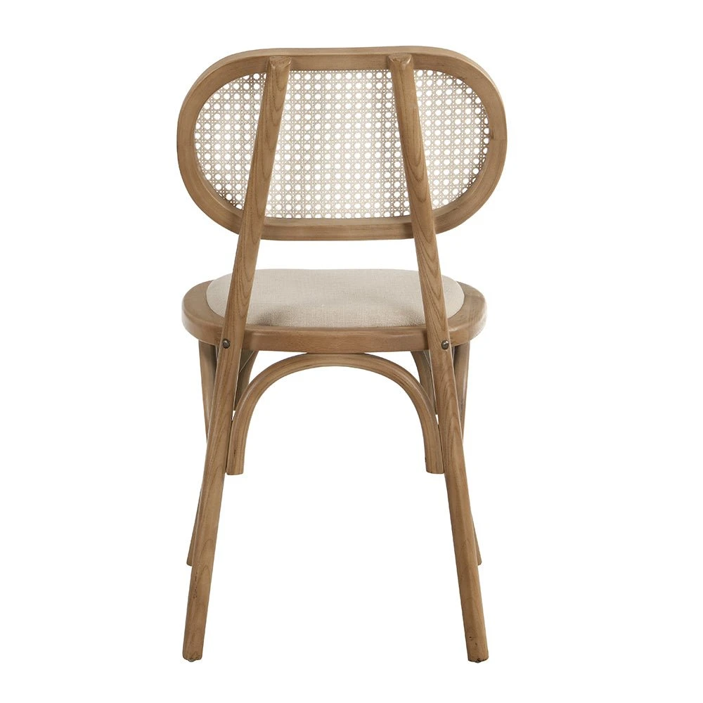 Anya Set Of 2 Cane Rattan And Upholstered Dining Chairs, Natural Colour 7 Anya Set Of 2 Cane Rattan And Upholstered Dining Chairs, Natural Colour - Image 7
