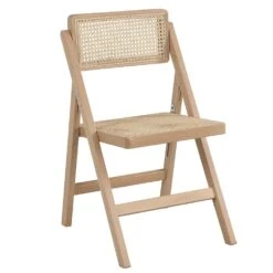 Frances Set Of 2 Folding Cane Rattan Chairs, Natural Colour -Daals XN 2054 NAT 2P WB2