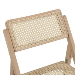 Frances Set Of 2 Folding Cane Rattan Chairs, Natural Colour -Daals XN 2054 NAT 2P detail1