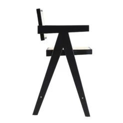 Jeanne Black Colour Cane Rattan Solid Beech Wood Counter Stool -Daals XN 2211 BLACK WB5