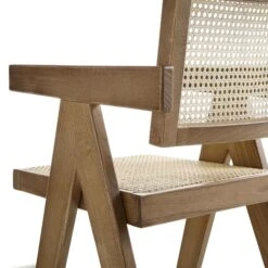 Jeanne Light Walnut Cane Rattan Solid Beech Wood Counter Stool -Daals XN 2211 LIGHTWALNUT detail3