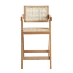 Jeanne Natural Colour Cane Rattan Solid Beech Wood Counter Stool -Daals XN 2211 NAT WB2