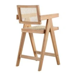 Jeanne Natural Colour Cane Rattan Solid Beech Wood Counter Stool -Daals XN 2211 NAT WB3