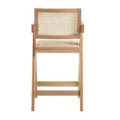 Jeanne Natural Colour Cane Rattan Solid Beech Wood Counter Stool -Daals XN 2211 NAT WB5