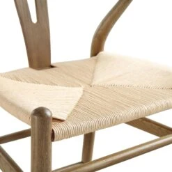 Hansel Wooden Natural Weave Counter Stool, Light Walnut Colour Frame -Daals XN R152 LIGHTWALNUT detail2