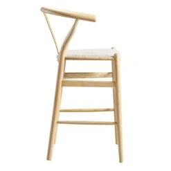 Hansel Upholstered Counter Stool, Ivory White Boucle And Natural Frame 14 Hansel Upholstered Counter Stool, Ivory White Boucle And Natural Frame -Daals XN R152 NAT BEIGEBOUCLE WB3