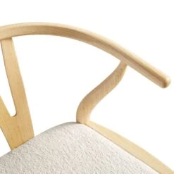 Hansel Upholstered Counter Stool, Ivory White Boucle And Natural Frame 17 Hansel Upholstered Counter Stool, Ivory White Boucle And Natural Frame -Daals XN R152 NAT BEIGEBOUCLE detail1