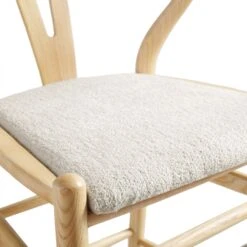 Hansel Upholstered Counter Stool, Ivory White Boucle And Natural Frame 19 Hansel Upholstered Counter Stool, Ivory White Boucle And Natural Frame -Daals XN R152 NAT BEIGEBOUCLE detail3