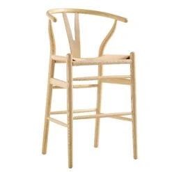 Hansel Wooden Natural Weave Counter Stool, Natural Frame -Daals XN R152 NAT WB2