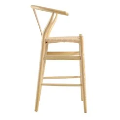 Hansel Wooden Natural Weave Counter Stool, Natural Frame -Daals XN R152 NAT WB3