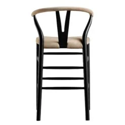 Hansel Upholstered Counter Stool, Taupe Velvet And Black Frame -Daals XN R152 TAUPEVEL BLACK WB5