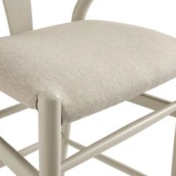 Hansel Counter Stool, Taupe Frame With Oatmeal Fabric Seat -Daals XN R154 OATFAB TAUPE detail3