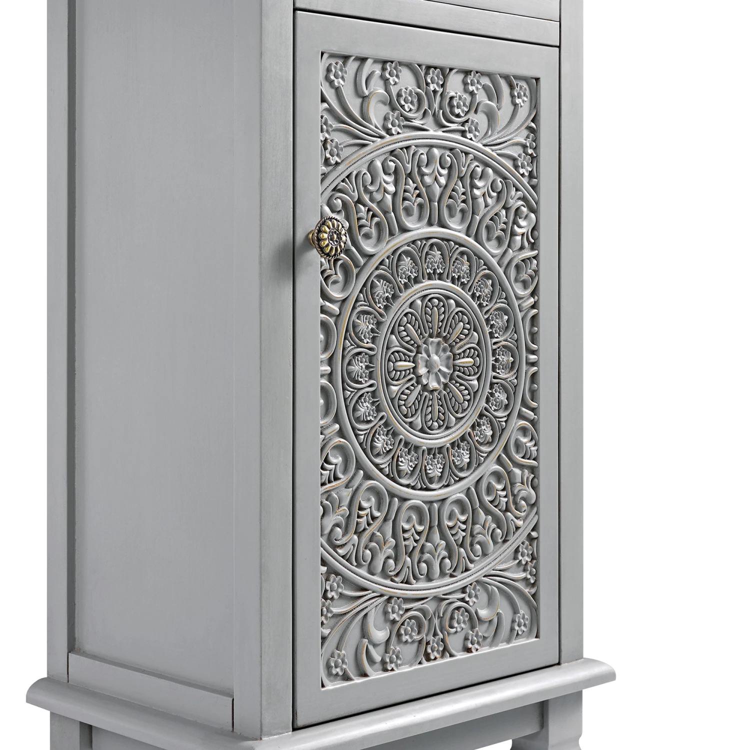 Chantilly Mid Grey Carved Bathroom Cupboard 7 Chantilly Mid Grey Carved Bathroom Cupboard - Image 7