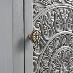 Chantilly Mid Grey Carved Bathroom Cupboard 18 Chantilly Mid Grey Carved Bathroom Cupboard -Daals XXBAC 059 GREY detail3