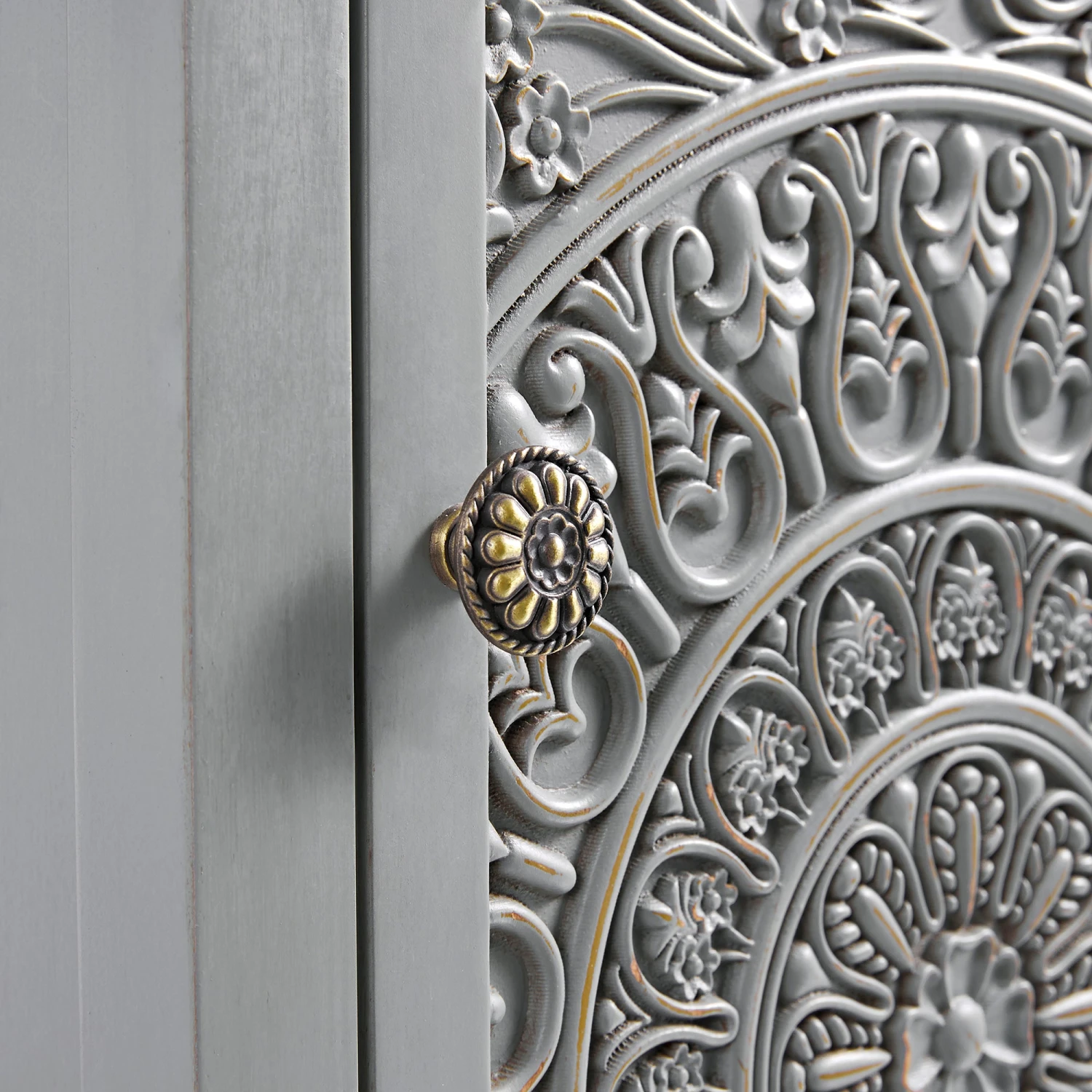 Chantilly Mid Grey Carved Bathroom Cupboard 9 Chantilly Mid Grey Carved Bathroom Cupboard - Image 9