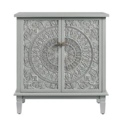 Chantilly Mid Grey Carved Small Sideboard -Daals XXCAB 017 GREY WB1