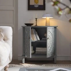 Chantilly Mid Grey Carved Small Sideboard -Daals XXCAB 017 GREY scene2