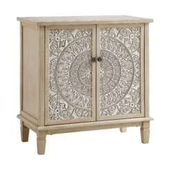 Chantilly Whitewashed Carved Small Sideboard -Daals XXCAB 017 WHITEWASH WB2