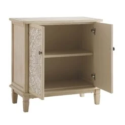 Chantilly Whitewashed Carved Small Sideboard -Daals XXCAB 017 WHITEWASH WB3