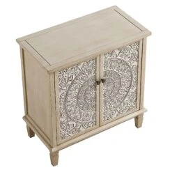 Chantilly Whitewashed Carved Small Sideboard -Daals XXCAB 017 WHITEWASH WB4