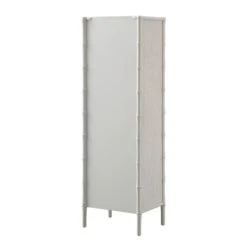 Elstowe Faux Bamboo And Fluted Glass 1-Door Cabinet, Shaded White 32 Elstowe Faux Bamboo And Fluted Glass 1-Door Cabinet, Shaded White -Daals XXCAB 067 BEIGE WB6