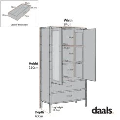 Elstowe Faux Bamboo And Fluted Glass 2-Door Cabinet, Sage Green 26 Elstowe Faux Bamboo And Fluted Glass 2-Door Cabinet, Sage Green -Daals XXCAB 069 CHART 3