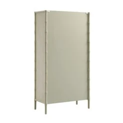 Elstowe Faux Bamboo And Fluted Glass 2-Door Cabinet, Sage Green 30 Elstowe Faux Bamboo And Fluted Glass 2-Door Cabinet, Sage Green -Daals XXCAB 069 GREEN WB6