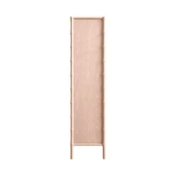 Elstowe Faux Bamboo And Fluted Glass 2-Door Cabinet, Nude Pink 30 Elstowe Faux Bamboo And Fluted Glass 2-Door Cabinet, Nude Pink -Daals XXCAB 069 NUDE WB5
