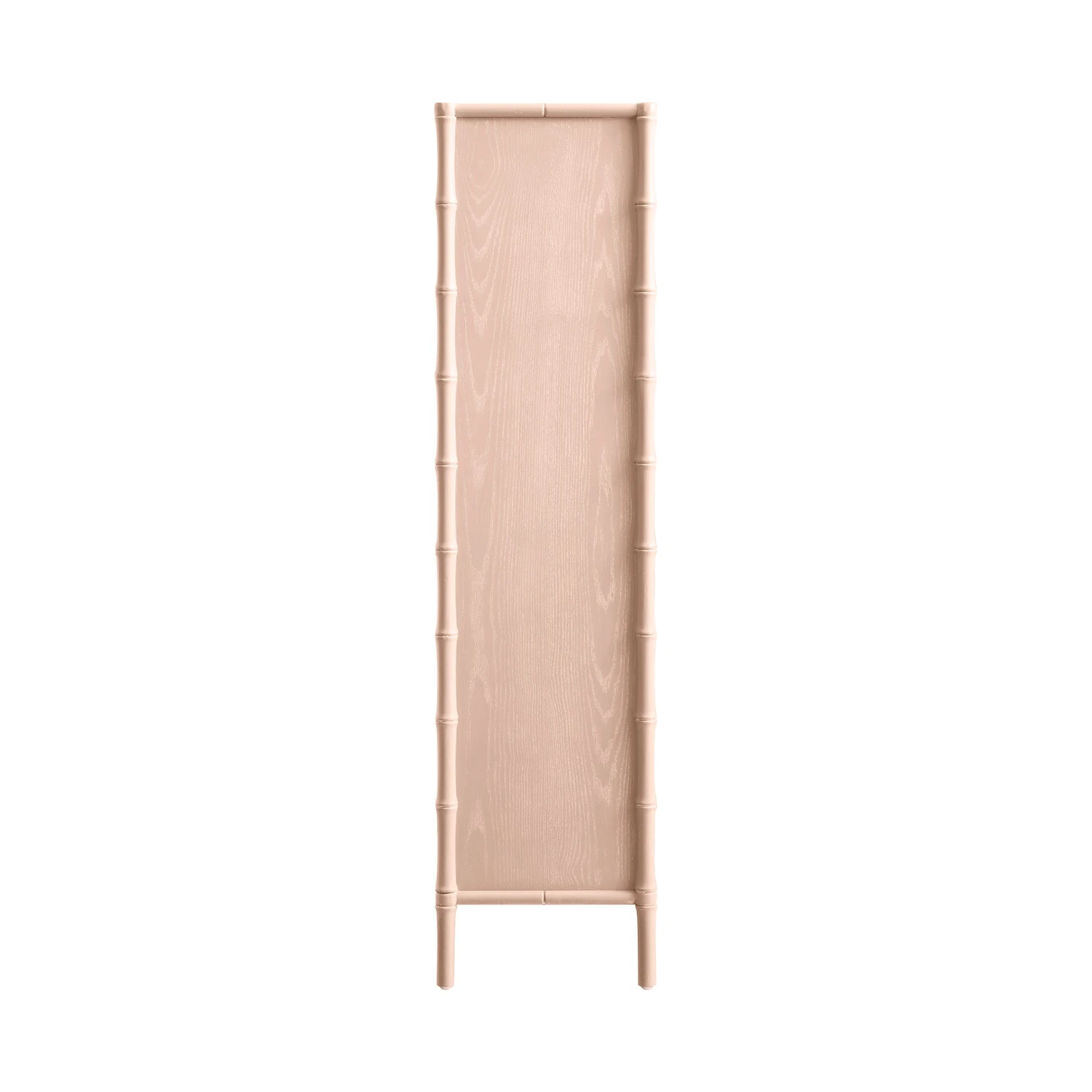 Elstowe Faux Bamboo And Fluted Glass 2-Door Cabinet, Nude Pink 14 Elstowe Faux Bamboo And Fluted Glass 2-Door Cabinet, Nude Pink - Image 14