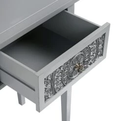 Chantilly Mid Grey Carved Console/ Dressing Table -Daals XXCNS 013 GREY detail2