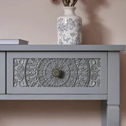 Chantilly Mid Grey Carved Console/ Dressing Table -Daals XXCNS 013 GREY scene4