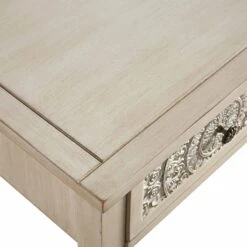 Chantilly Whitewashed Carved Console/ Dressing Table -Daals XXCNS 013 WHITEWASH detail5