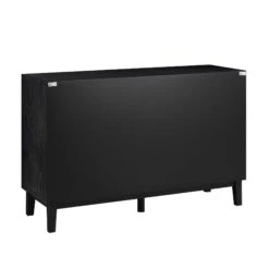 Bianca Chip Carved 6 Drawer Chest, Antique Bronze & Black -Daals XXCOD 010 GOLD BLACK WB6