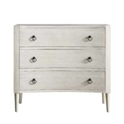 Thalia Concave Chest Of Drawers, Washed White -Daals XXCOD 023 WHITEWASH WB1